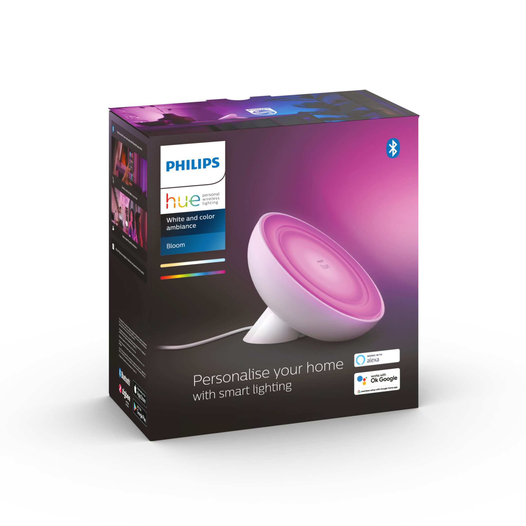 Pöytävalaisin Philips Hue Bloom, 500 lm, Valkoinen | Alk. 83,90 €