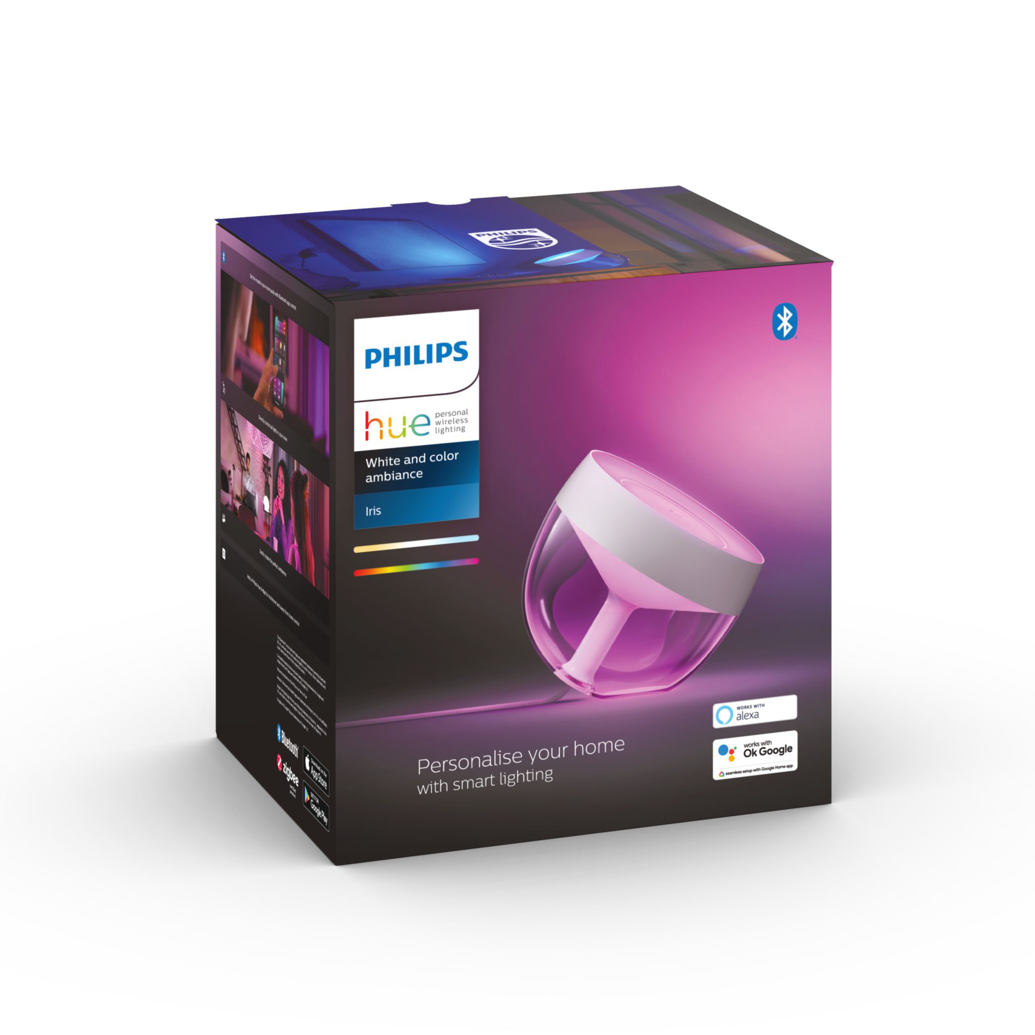 Pöytävalaisin Philips Hue Iris, 570 lm, Valkoinen | Alk. 99,90 €
