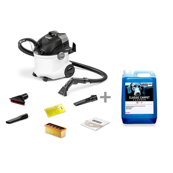 Tekstilvasker KÄRCHER SE 5 Car, Tekstilvasker + ValetPRO Classic Carpet Cleaner