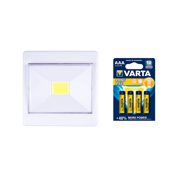 Universal lamp AGGE Snaplit, 200 lm, 1 pc + 4 pcs VARTA batteries afbeelding