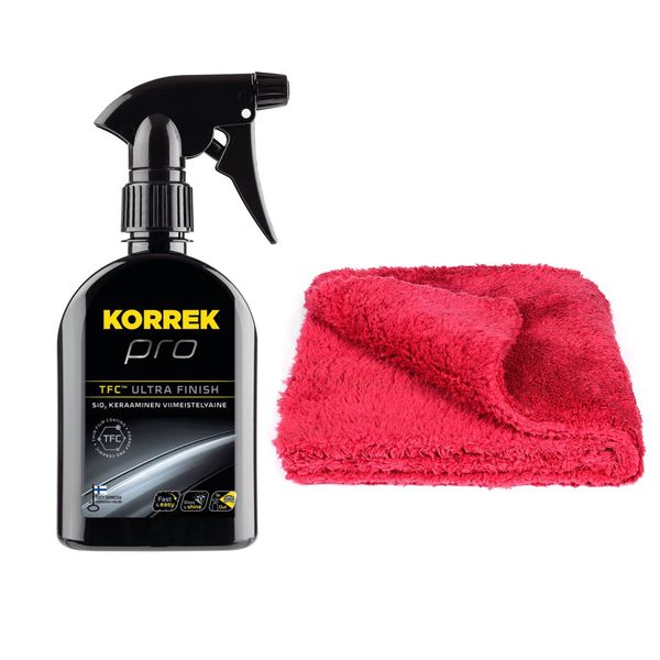 Viimeistelyaine Korrek Pro TFC Ultra Finish, 350 ml, Vaha + Kiillotusliina