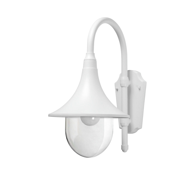 Vegglampe AIRAM Kartano Trumpet, E27, Hvit