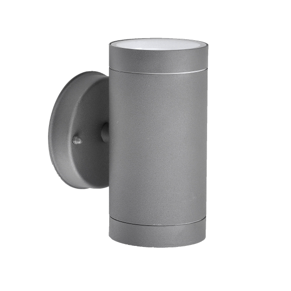 Vegglampe LED ENERGIE Cylinder, GU10, Lysegrå