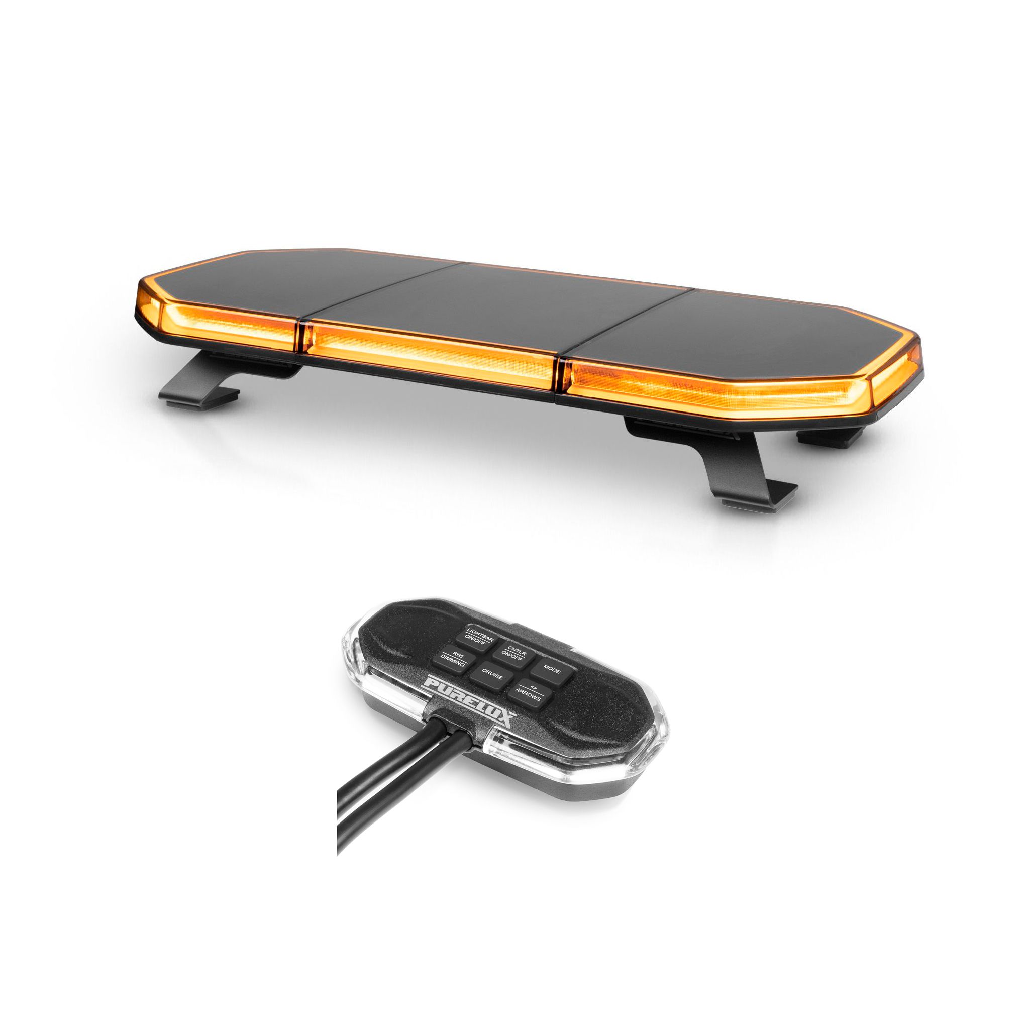 Warning light Purelux Flash 600 Gen2 - Panel / 12/24V / 84W / 600 mm, Warning light + Switch Controller afbeelding