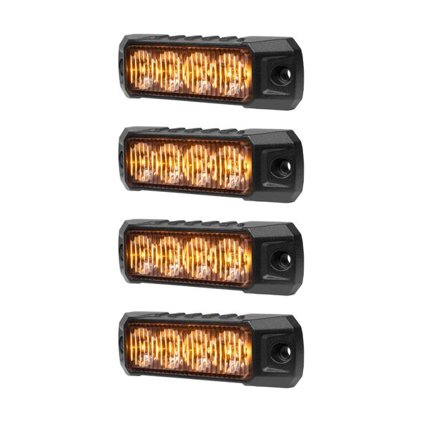 Varningsljus / Blixtljus PURELUX Strobe HD-4 - 20 W / 12/24V / 96 mm, 4 st