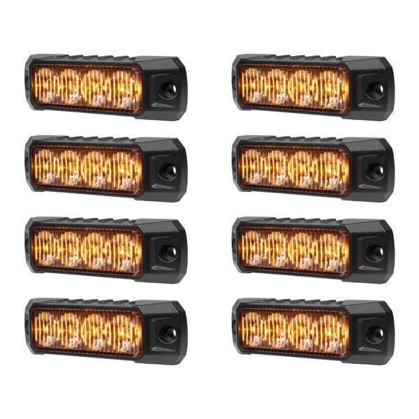 Varningsljus / Blixtljus PURELUX Strobe HD-4 - 20 W / 12/24V / 96 mm, 8 st
