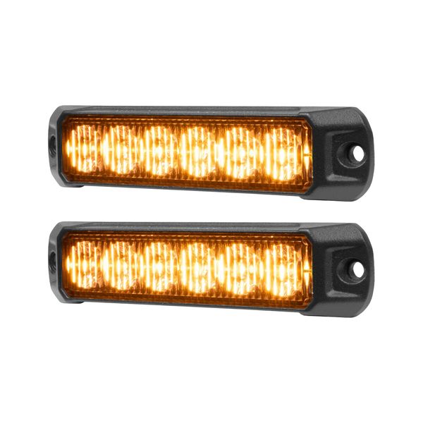 Varningsljus / Blixtljus PURELUX Strobe HD-6 - 18 W / 12/24V / 132 mm, 2 st