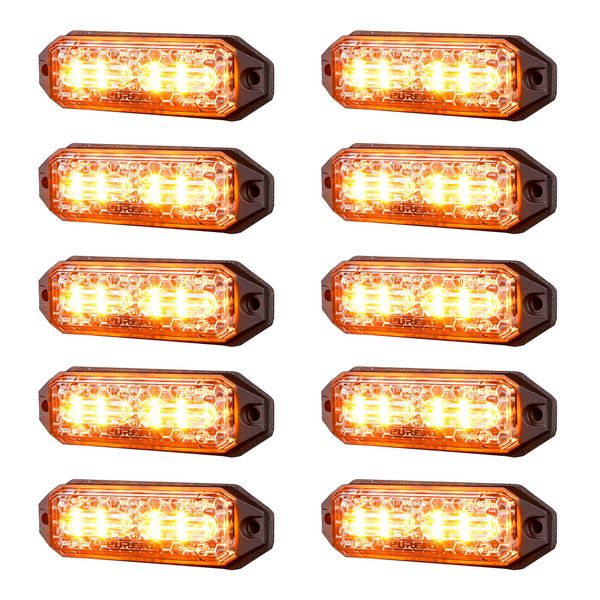 Varningsljus / Blixtljus PURELUX Strobe Slim HD - 12/24V / 15W / 98 mm, 10 st
