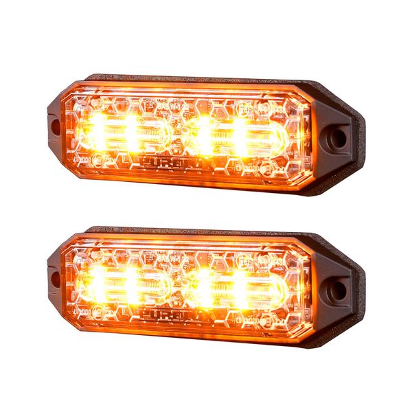 Warning light PURELUX Strobe Slim HD - 12/24V / 15W / 98 mm, 2 pcs afbeelding 1