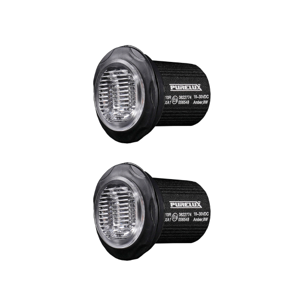 Varningsljus PURELUX Strobe Round - 12/24V / 8W / 36 mm, 2 st