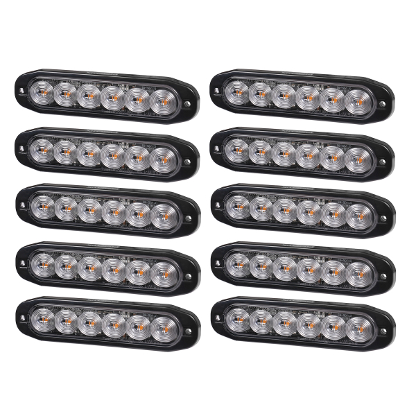 Varningsljus / Blixtljus PURELUX Strobe Ultra Slim - 12/24V / 12W / 118 mm, 10 st