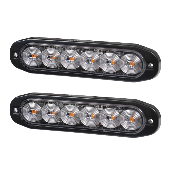 Varningsljus / Blixtljus PURELUX Strobe Ultra Slim - 12/24V / 12W / 118 mm, 2 st