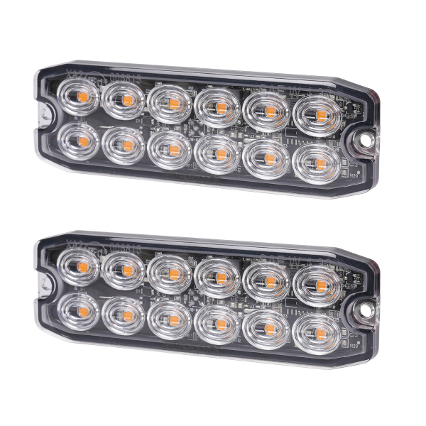 Warning light Purelux Strobe Ultra Slim - 12/24V / 15W / 111 mm, 2 pcs afbeelding 1