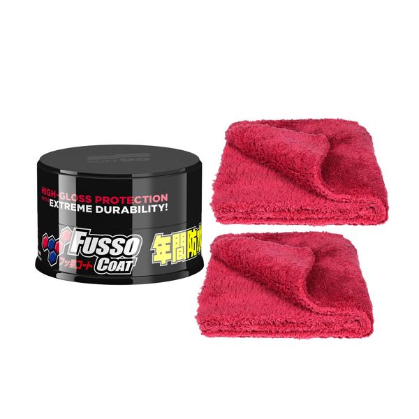 Bilvax SOFT99 Fusso Coat Black (2.0), 200 g, Vax + poleringsdukar