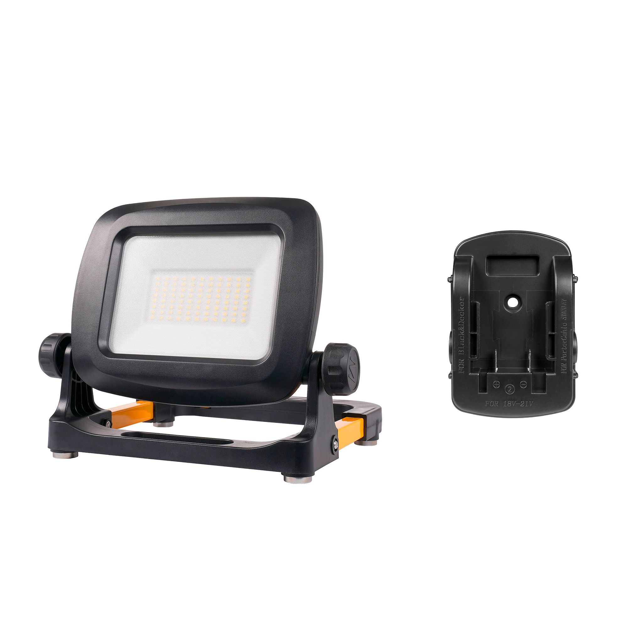 Worklight AGGE Workmate 2K, for powertool batteries, 2100 lm, Light + adapter for B&D/PorterCable/Stanley batteries afbeelding