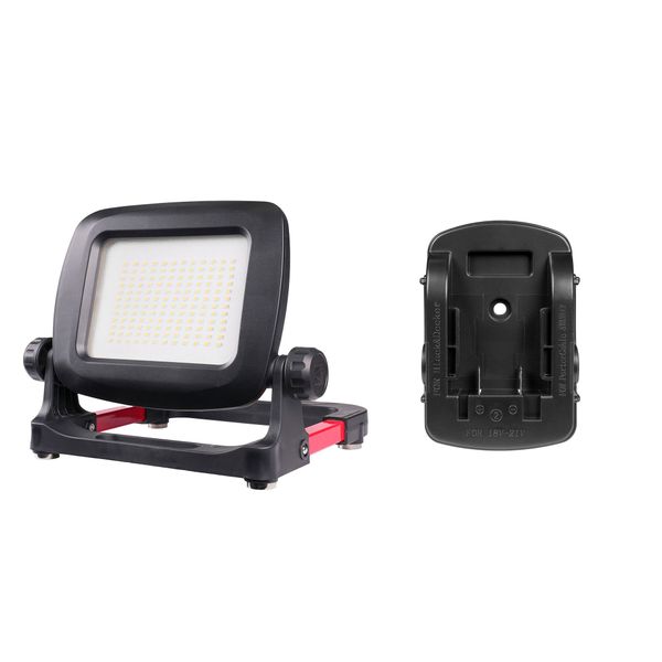 Worklight AGGE Workmate 3K Pro, for drill machine batteries, 3500 lm, Light + adapter for B&D/PorterCable/Stanley batteries afbeelding 1