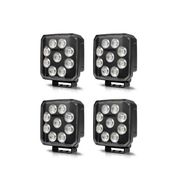 Arbetsbelysning PURELUX Black Raven Heat 65 - 10 cm / 65W / Bred, 4 st