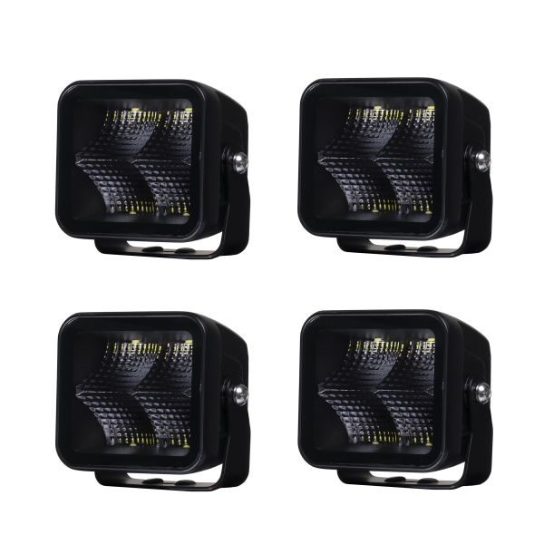 Worklight PURELUX Black Square 40 Flood - 8 cm / 40W / Wide, 4 pcs afbeelding 1