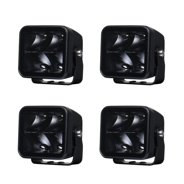Arbetsbelysning PURELUX Black Square 40 Spot - 8 cm / 40W / Spot, 4 st