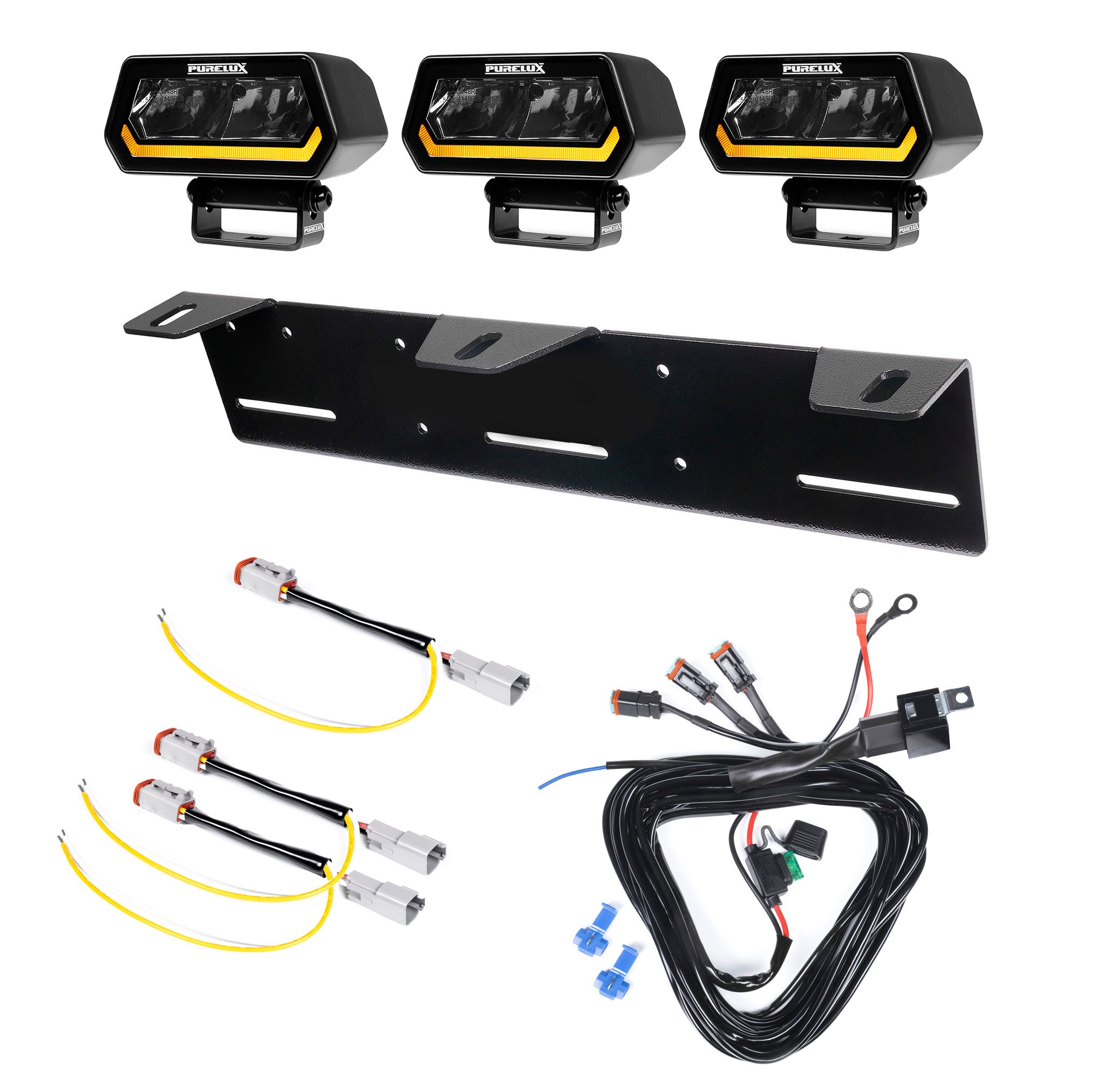 Auxiliary light Purelux Panther Alpha 20 - 10 cm / 20W / Spot, 3 pcs - Complete set afbeelding