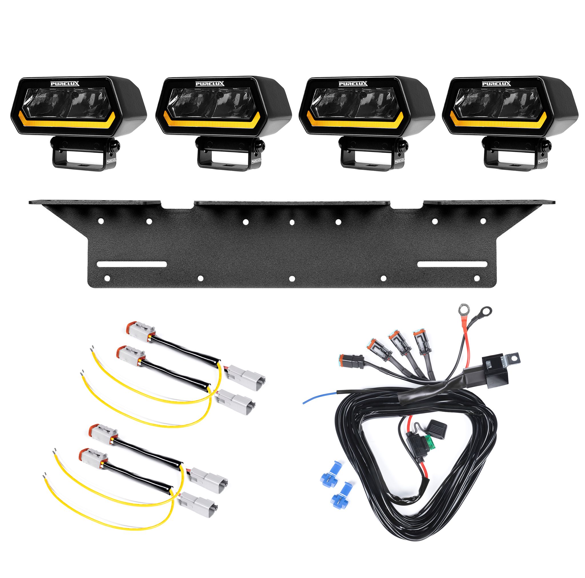 Auxiliary light Purelux Panther Alpha 20 - 10 cm / 20W / Spot, 4 pcs - Complete set afbeelding