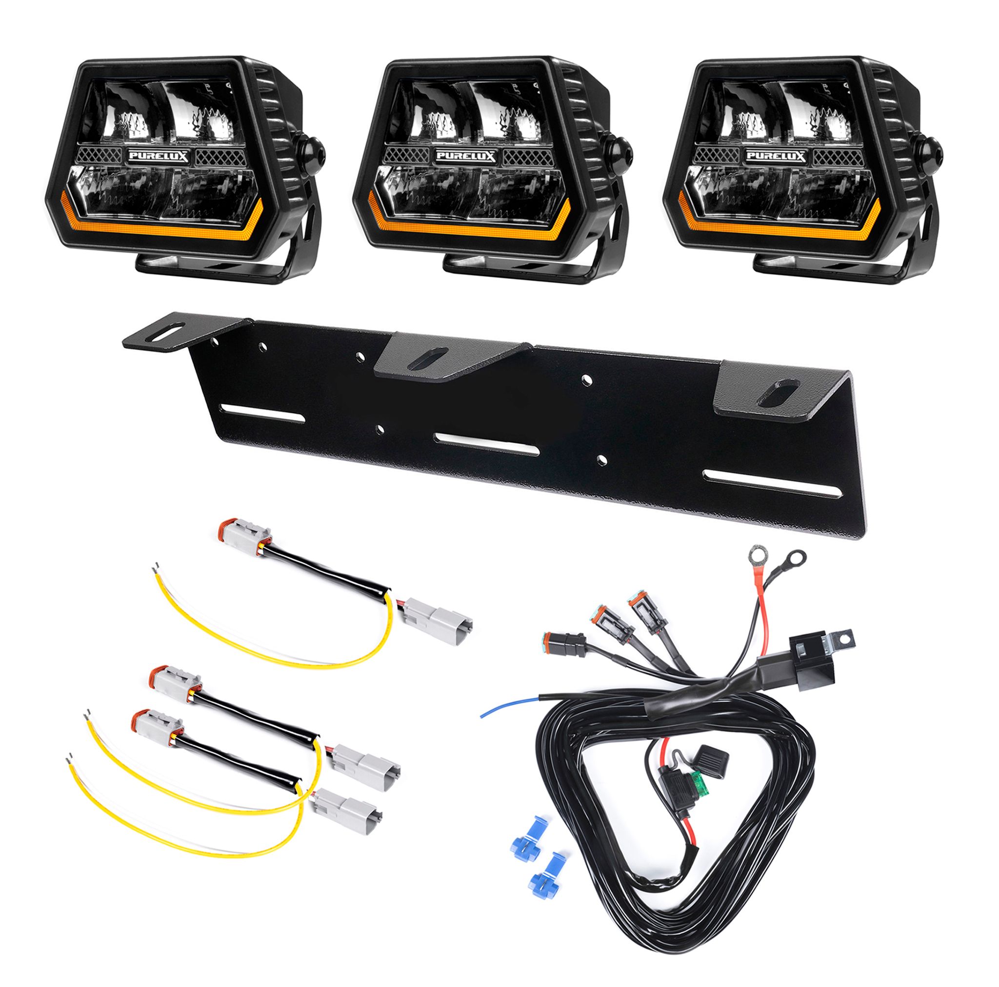 Auxiliary light Purelux Panther Alpha 60 - 12 cm / 60W / Spot, 3 pcs - Complete set afbeelding