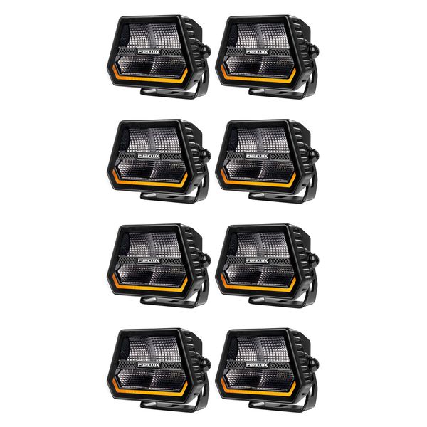 Varningsljus / Arbetsbelysning PURELUX Panther Alpha 60 R65 - 12 cm / 60W / Bred, 8 st
