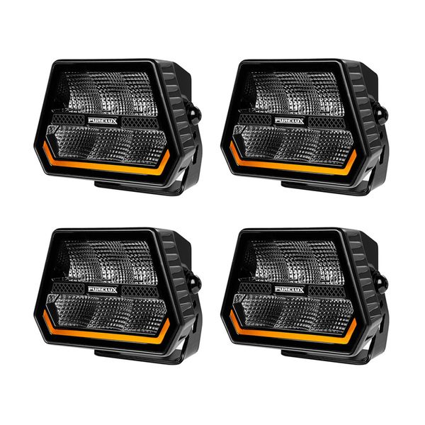 Arbetsbelysning PURELUX Panther Alpha 90 - 15 cm / 90W / Bred, 4 st (5000K)