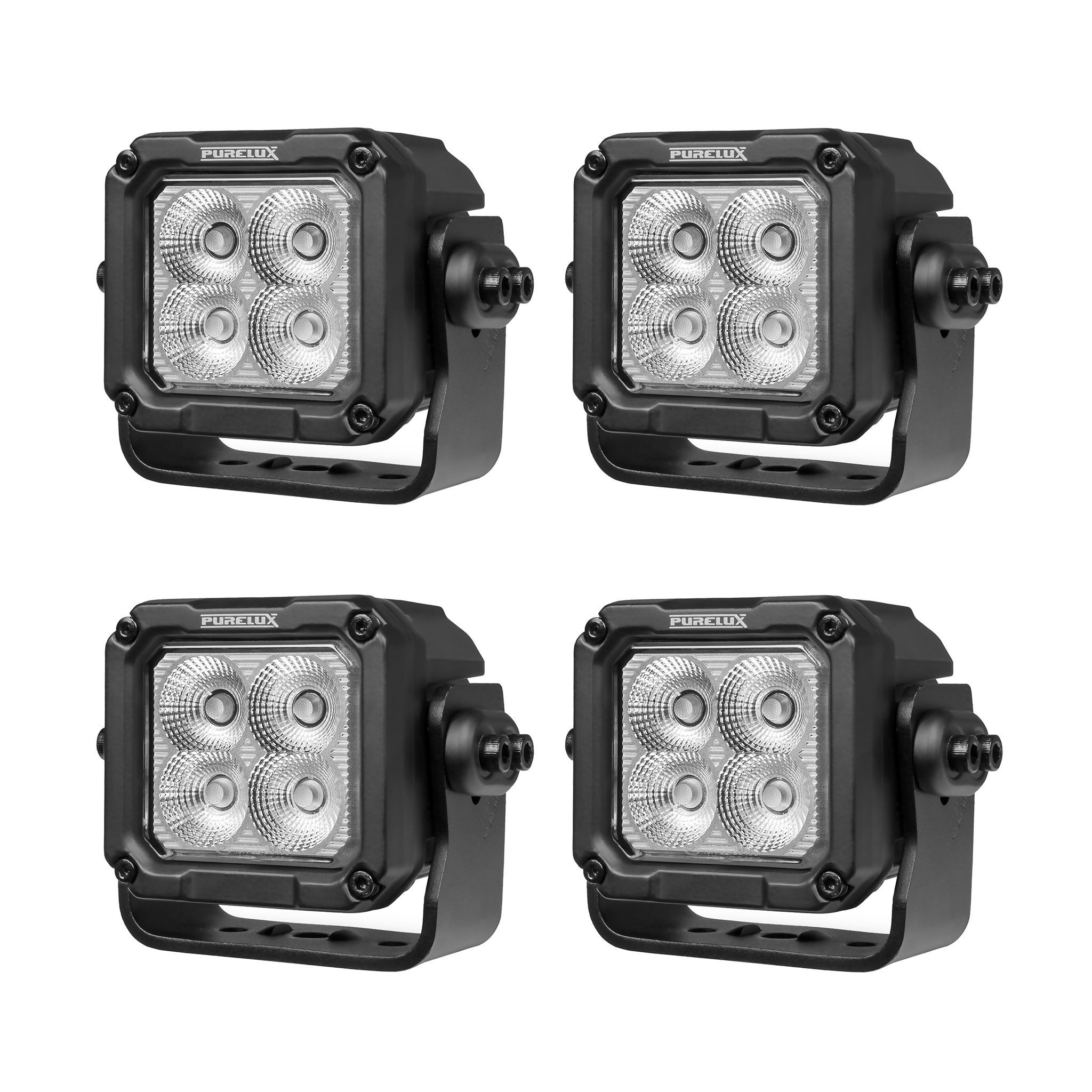 Work light Purelux Square 40 HD ADR - 12 cm / 40W / Flood, 4 pcs afbeelding