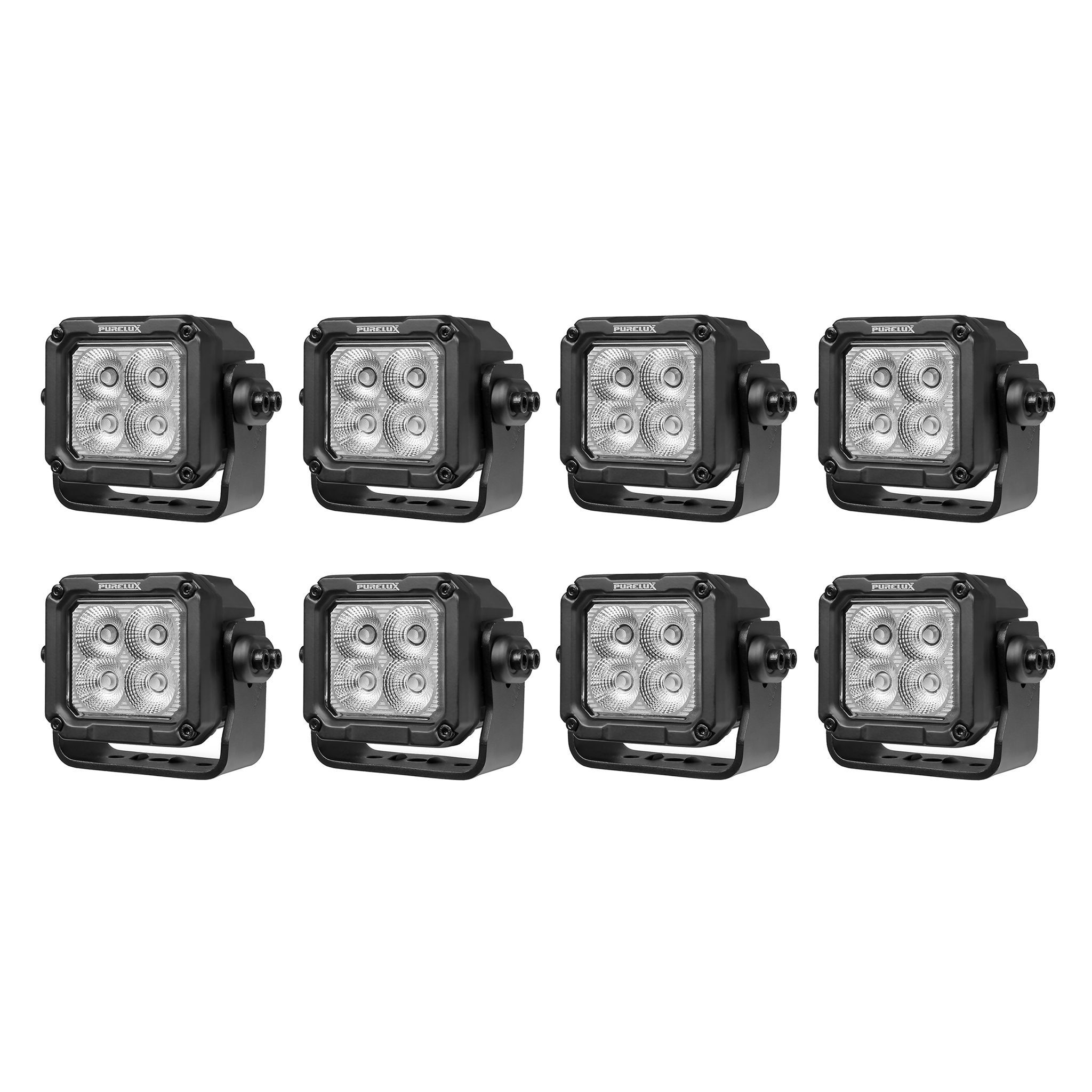 Work light Purelux Square 40 HD ADR - 12 cm / 40W / Flood, 8 pcs afbeelding