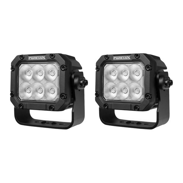 Arbetsbelysning PURELUX Square 60 HD Gen2 - 14 cm / 60W / Bred, 2 st