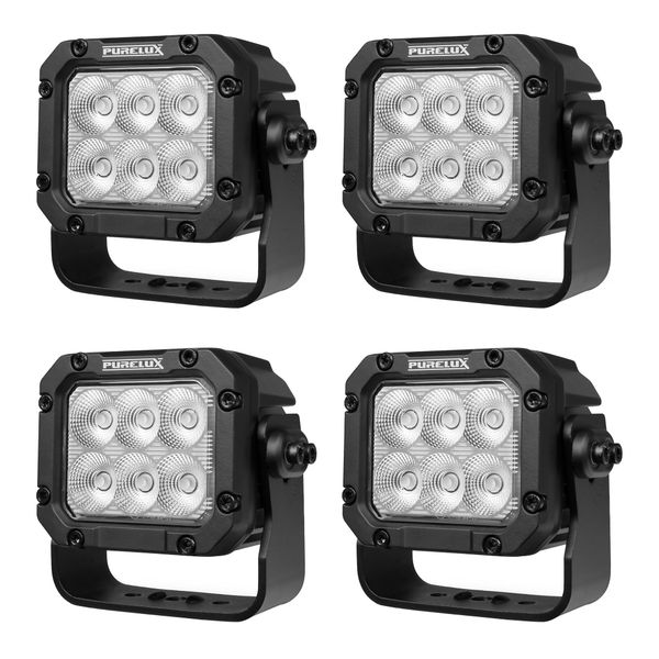 Work light Purelux Square 60 HD Gen2 - 14 cm / 60W / Wide, 4 pcs afbeelding 1
