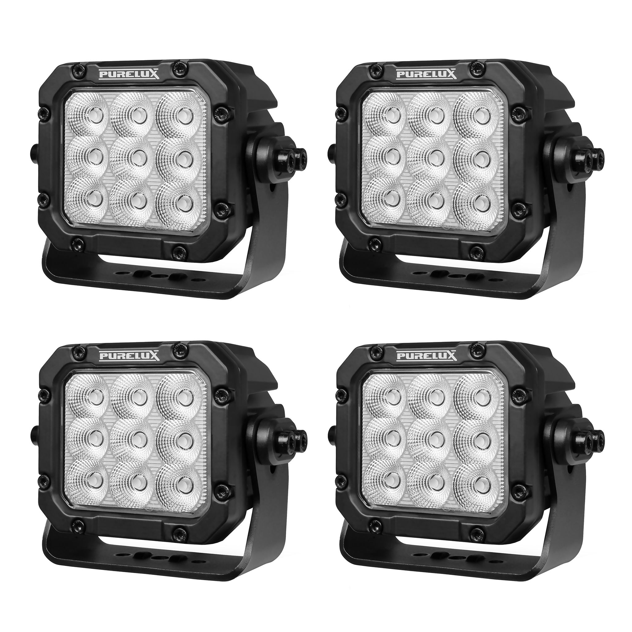 Work light Purelux Square 90 HD Gen2 - 16 cm / 90W / Wide, 4 pcs afbeelding