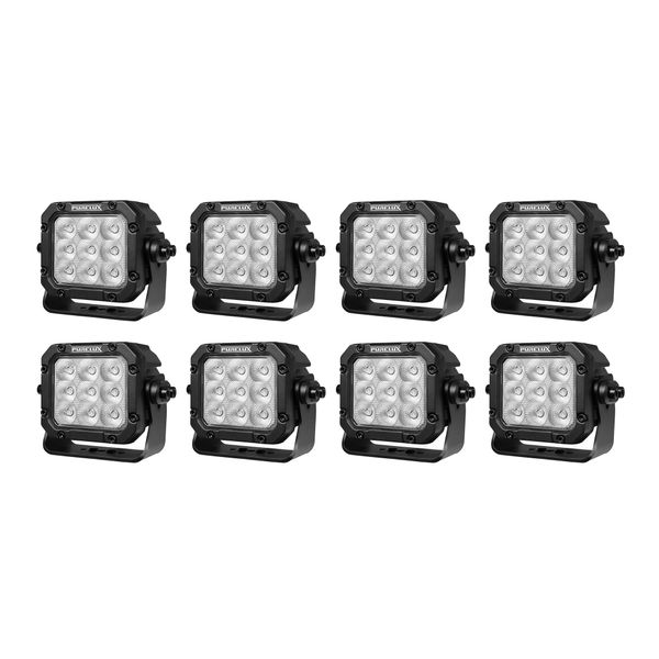 Arbetsbelysning PURELUX Square 90 HD Gen2 - 16 cm / 90W / Bred, 8 st