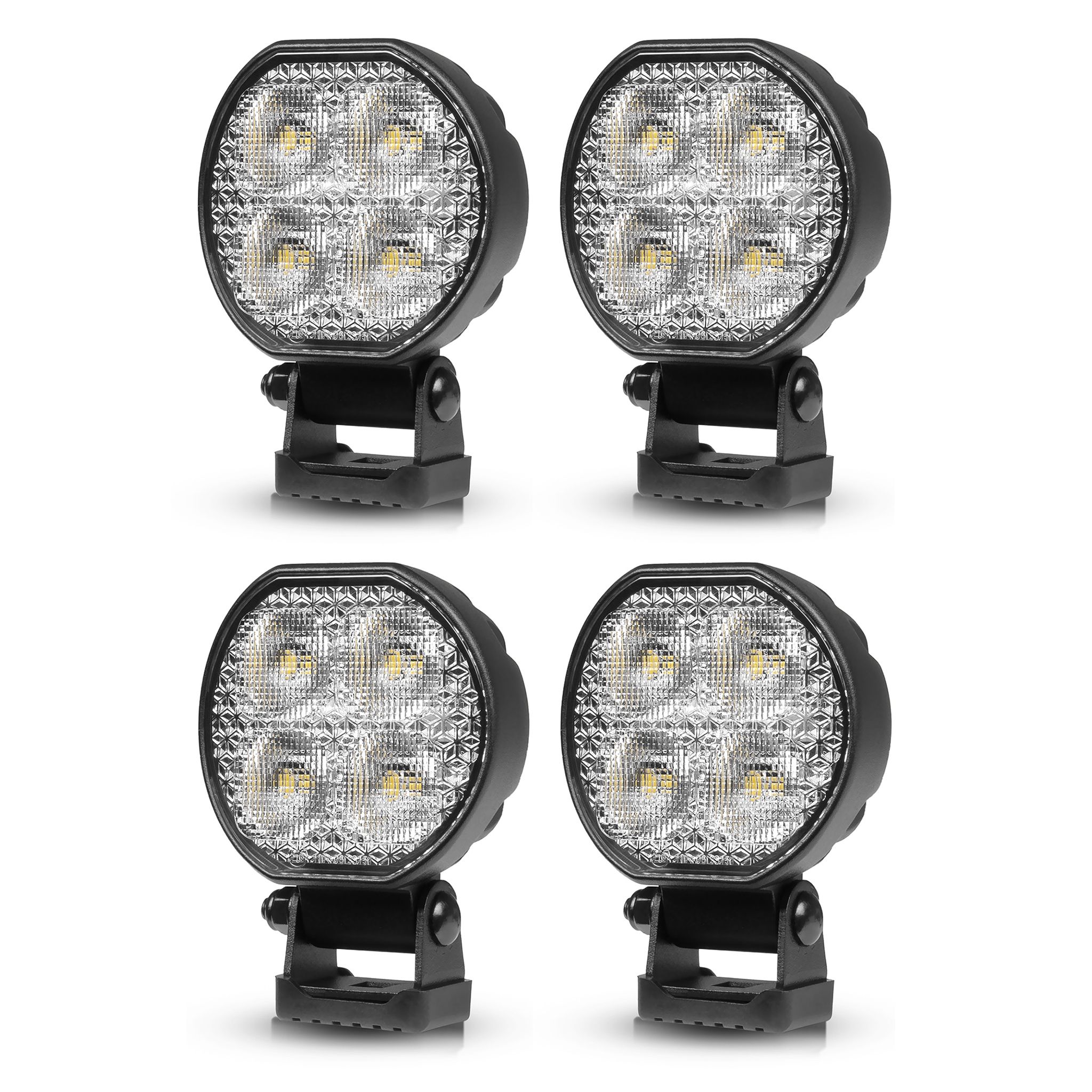 Work light Purelux Standard Round 20 - 8 cm / 20W / Flood, 4 pcs afbeelding