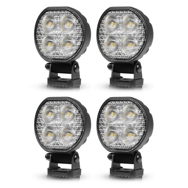 Work light Purelux Standard Round 20 - 8 cm / 20W / Flood, 4 pcs afbeelding 1