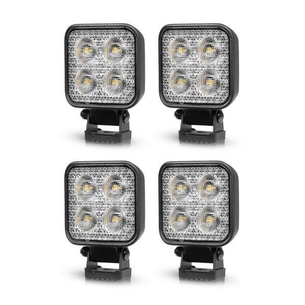 Arbetsbelysning PURELUX Standard Square 20 - 8 cm / 20W / Bred, 4 st