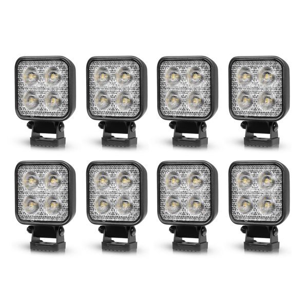 Arbetsbelysning PURELUX Standard Square 20 - 8 cm / 20W / Bred, 8 st