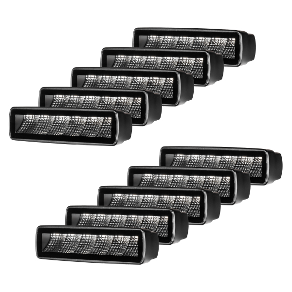 Arbetsbelysning PURELUX Terrain Black Slim Flood - 16 cm / 30W / Bred, 10 st