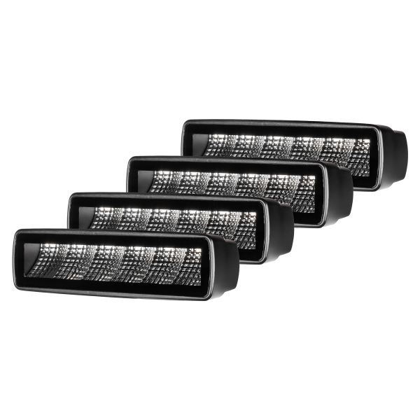 Arbetsbelysning PURELUX Terrain Black Slim Flood - 16 cm / 30W / Bred, 4 st
