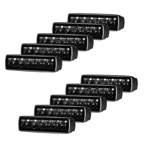 Arbetsbelysning PURELUX Terrain Black Slim Spot - 16 cm / 30W / Spot, 10 st