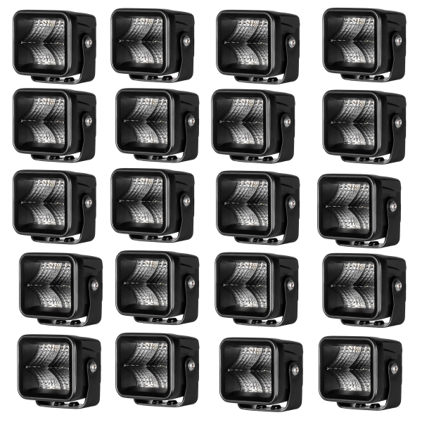 Work light PURELUX Terrain Black Square Flood - 7 cm / 20W / Wide, 20 pcs afbeelding 1