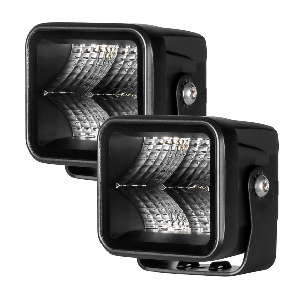 Arbetsbelysning PURELUX Terrain Black Square Flood - 7 cm / 20W / Bred, 2 st