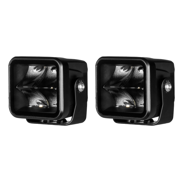Arbetsbelysning PURELUX Terrain Black Square Spot - 7 cm / 20W / Spot, 2 st