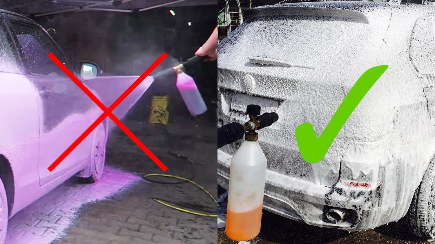 Esipesuaineen oikeanlainen k&auml;ytt&ouml; auton pesussa