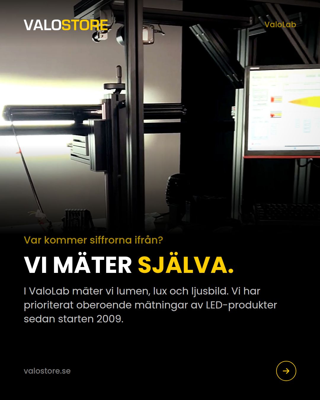 ValoLab mäter lumen, lux och ljusbild
