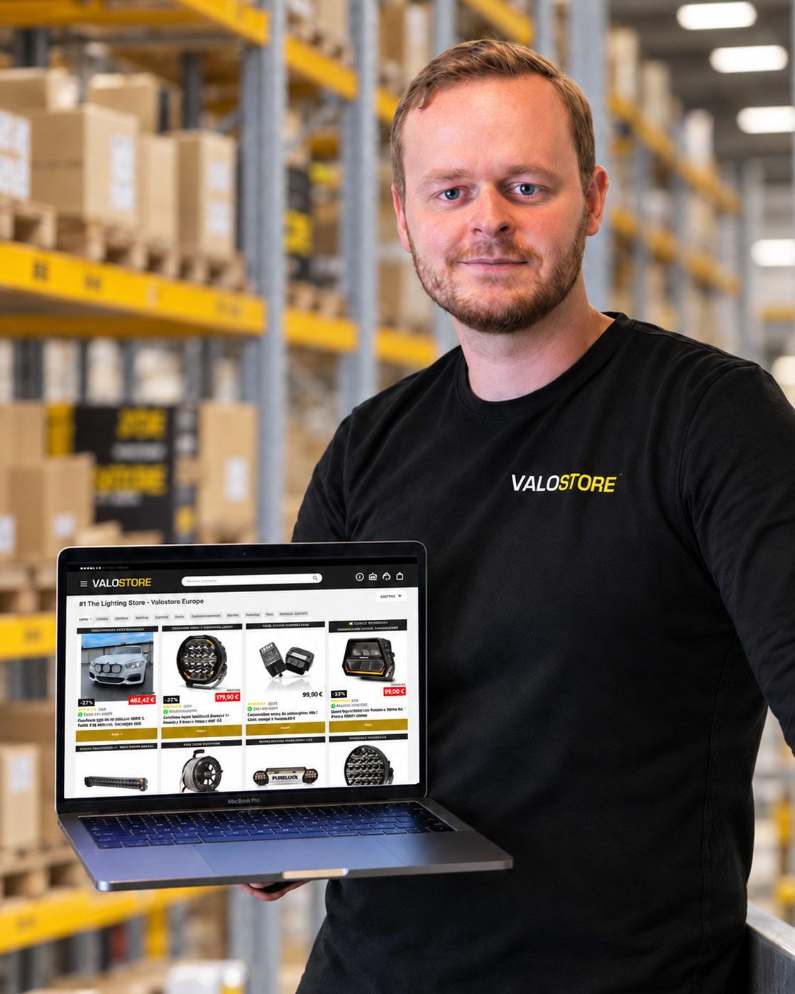 Valostores administrerende direkt&oslash;r Petrus Saari p&aring; lageret