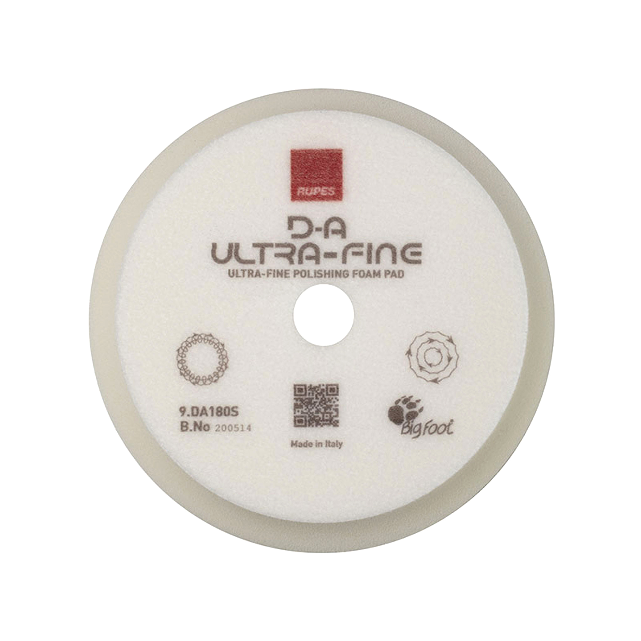 Poleringspute, Rupes D-A Ultra Fine, Hvit, 50/70 mm