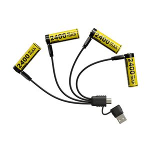 Ladattava paristo Nitecore NH2400 AA - 2400 mAh / USB-C-ladattava / 4 kpl
