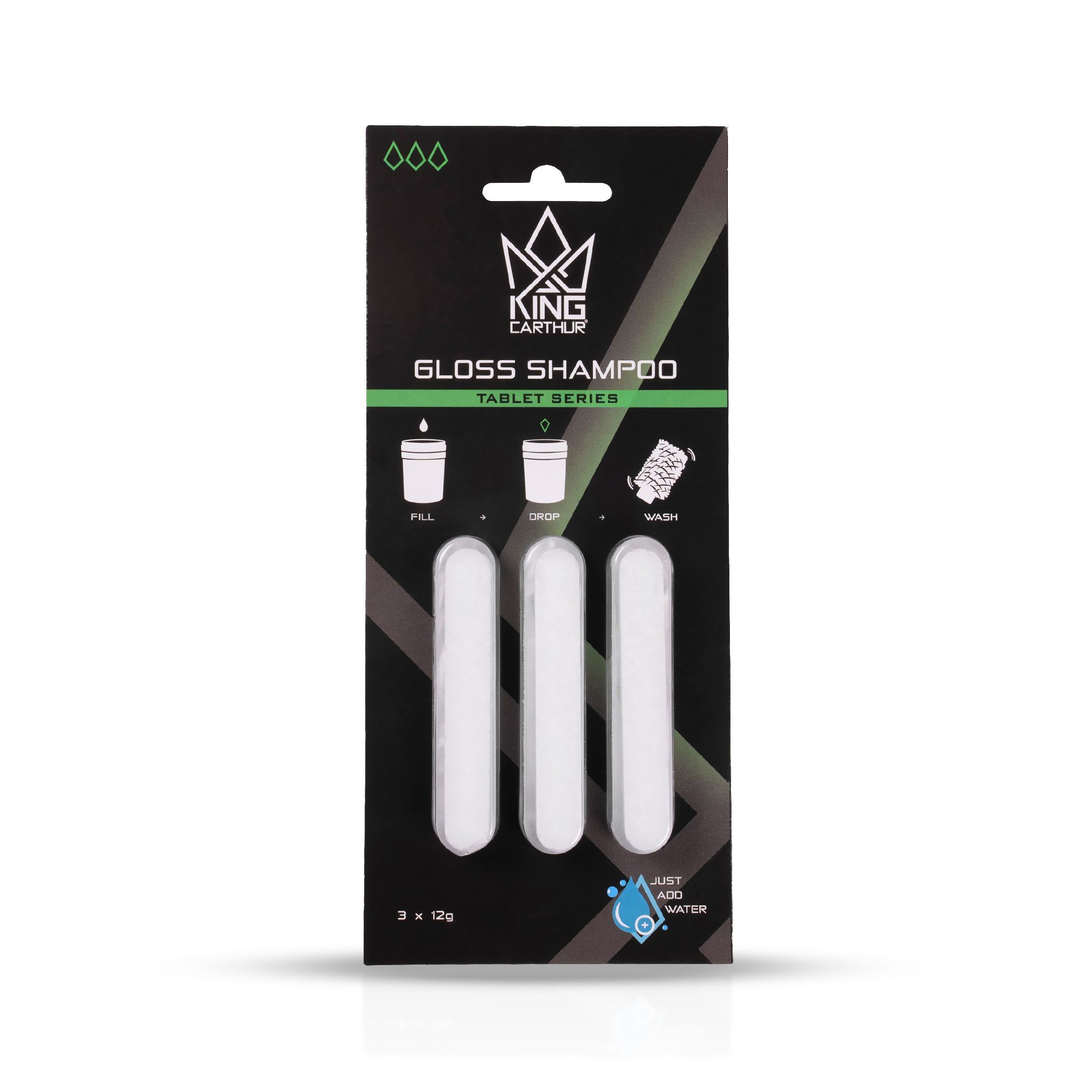 Autoshampoo King Carthur Gloss Shampoo Tablet, 3 kpl